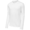 Sport-Tek Men's White Posi-UV Pro Long Sleeve Tee