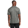 Sport-Tek Men's Grey Concrete PosiCharge Digi Camo Short Sleeve Tee