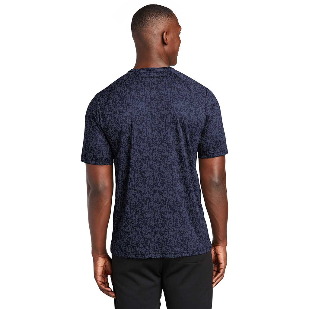 Sport-Tek Men's True Navy PosiCharge Digi Camo Short Sleeve Tee