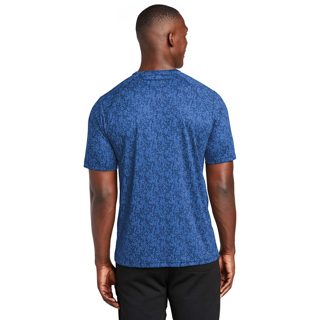 Sport-Tek Men's True Royal PosiCharge Digi Camo Short Sleeve Tee