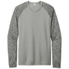 Sport-Tek Men's Grey Concrete PosiCharge Digi Camo Long Sleeve Tee