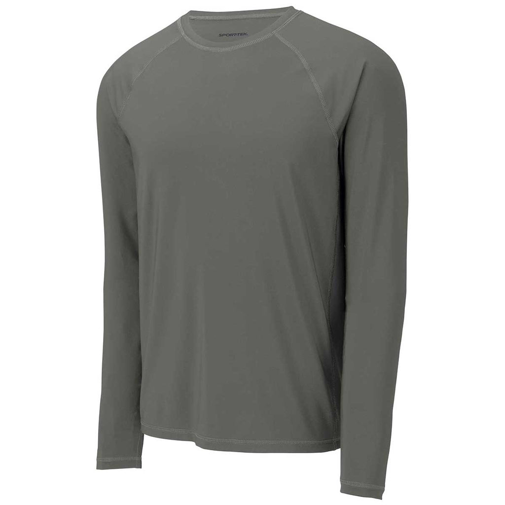 Sport-Tek Men's Dark Smoke Grey Long Sleeve Rashguard Tee