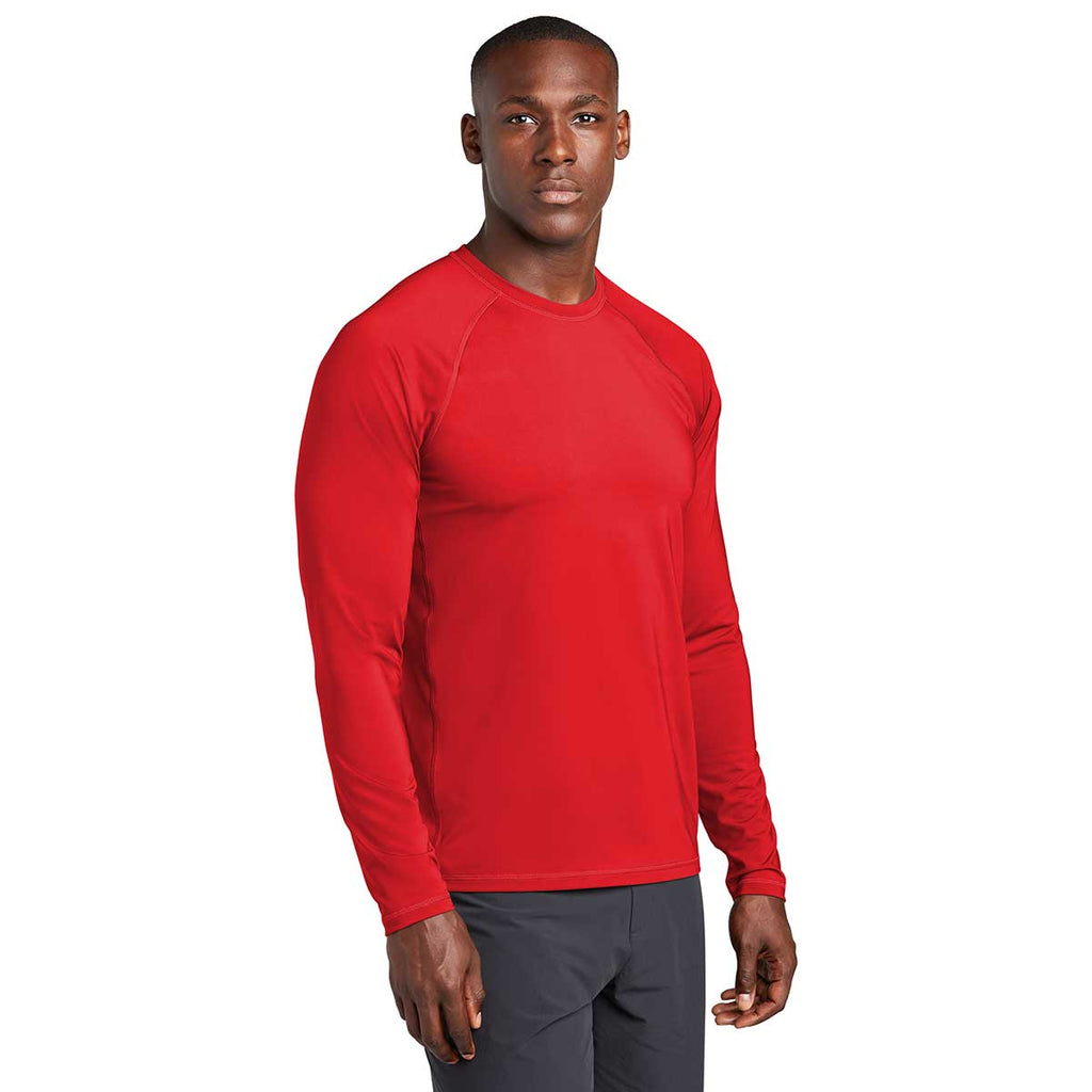 Sport-Tek Men's True Red Long Sleeve Rashguard Tee