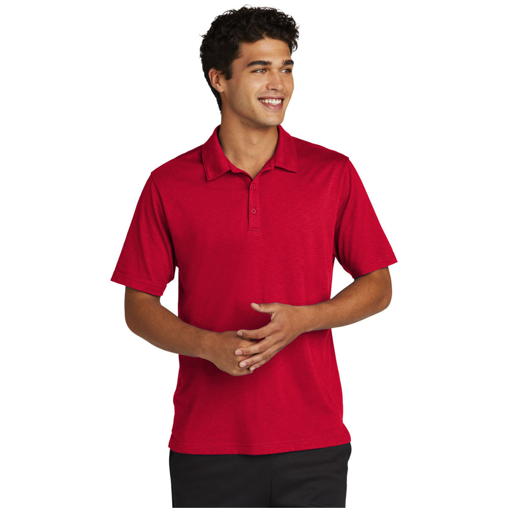 Sport-Tek Men's Deep Red PosiCharge Strive Polo