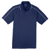 Sport-Tek Men's True Navy/White Micropique Sport-Wick Piped Polo