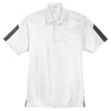 Sport-Tek Men's White/Grey PosiCharge Active Textured Colorblock Polo