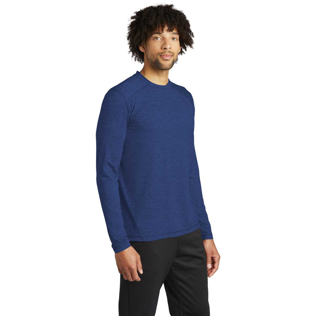 Sport-Tek Men's True Royal Heather Exchange 1.5 Long Sleeve Crew