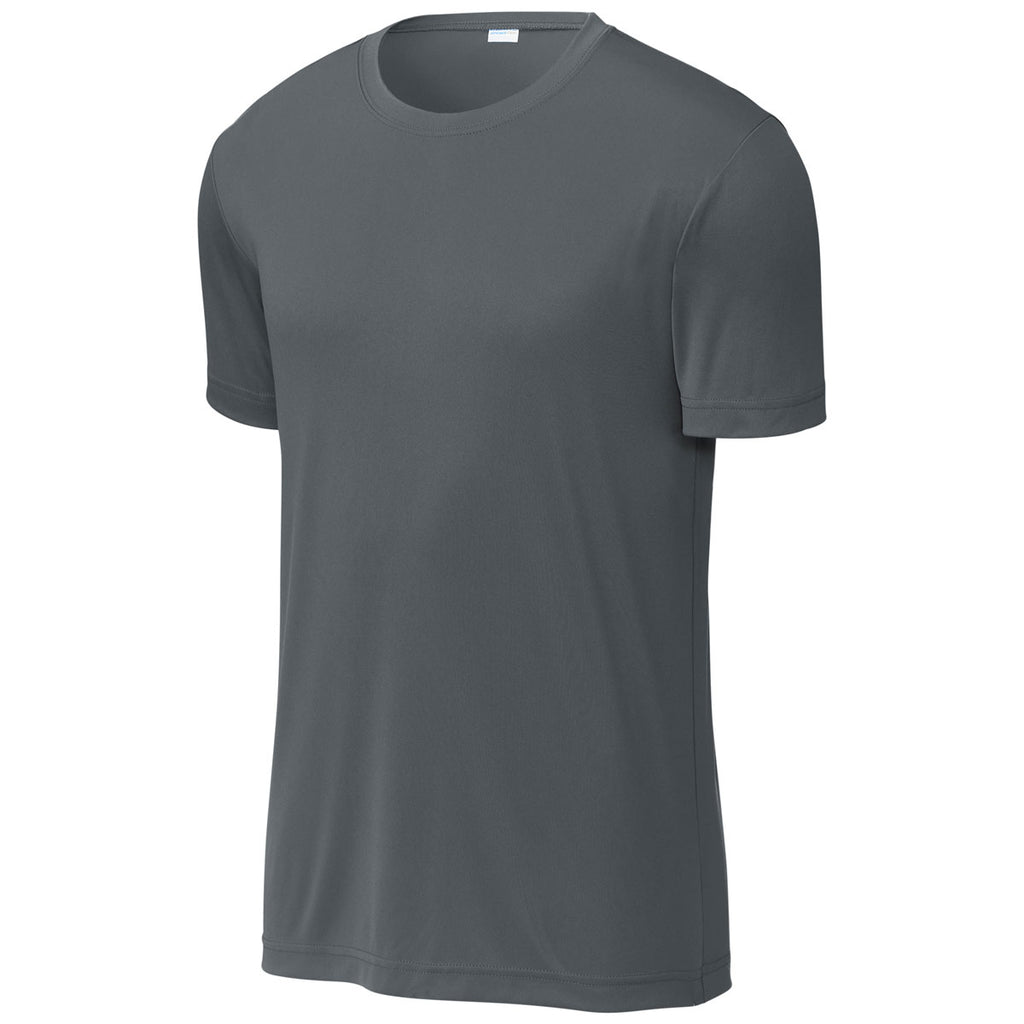 Sport-Tek Men's Iron Grey PosiCharge Re-Compete Tee