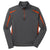Sport-Tek Men's Charcoal Grey/ Deep Orange Sport-Wick Stretch 1/2-Zip Colorblock Pullover