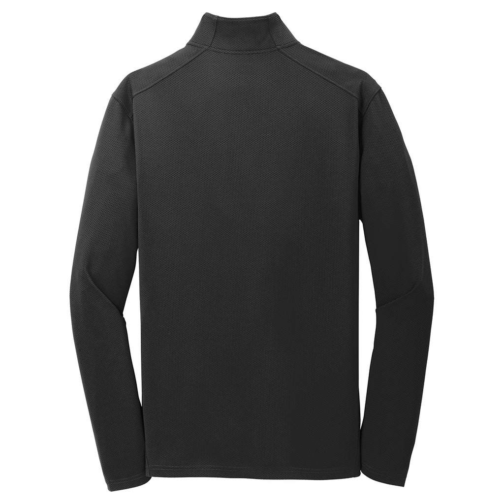Sport-Tek Men's Black Textured 1/4-Zip Pullover