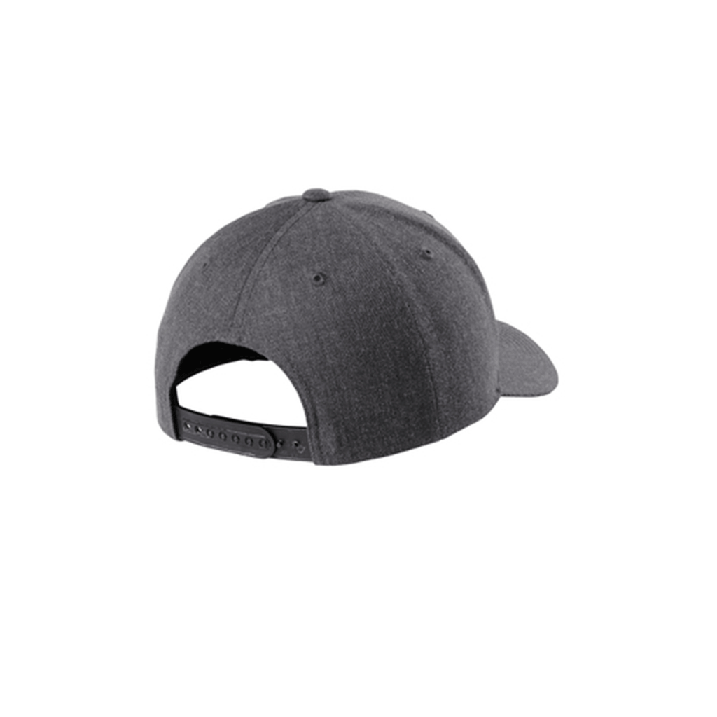 Sport-Tek Dark Heather Grey Yupoong Curve Bill Snapback Cap