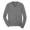 Port Authority Men's Medium Heather Grey V-Neck Sweater
