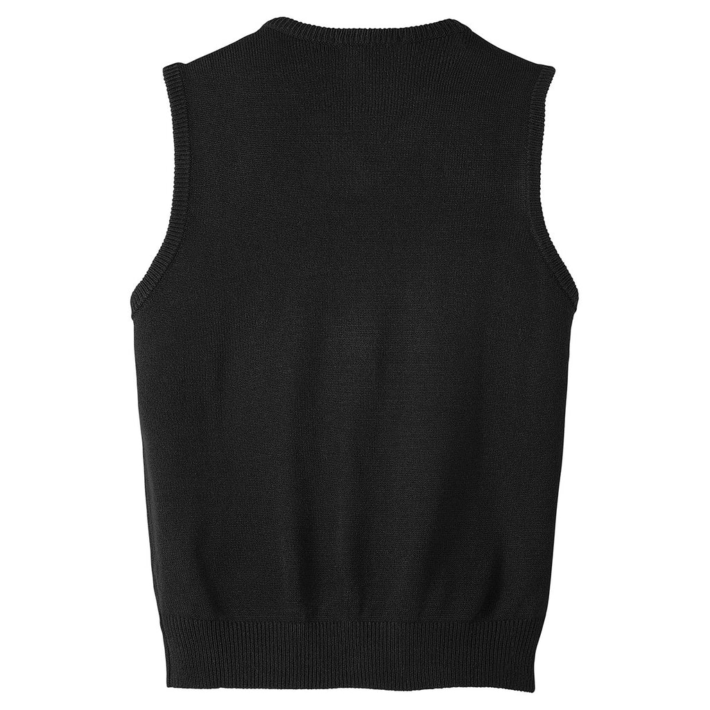 Port Authority Men's Black Value V-Neck Sweater Vest