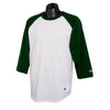 Champion Men's White/Dark Green Baseball T-Shirt