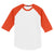 Sport-Tek Men's White/Deep Orange Colorblock Raglan Jersey