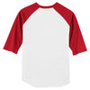 Sport-Tek Men's White/Red Colorblock Raglan Jersey