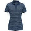 Stormtech Women's Navy/White Railtown Polo