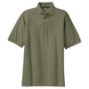 Port Authority Men's Faded Olive Tall Pique Knit Polo