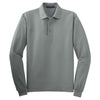 Port Authority Men's Cool Grey Tall Silk Touch Long Sleeve Polo