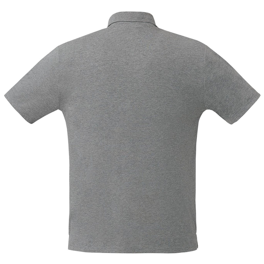 Trimark Men's Heather Charcoal Somoto Eco Short Sleeve Polo