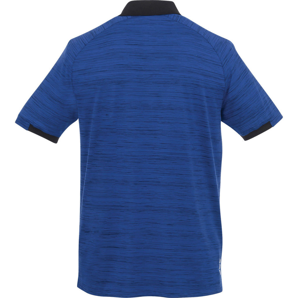 Elevate Men's Metro Blue Heather/Metro Blue Emory Short Sleeve Polo