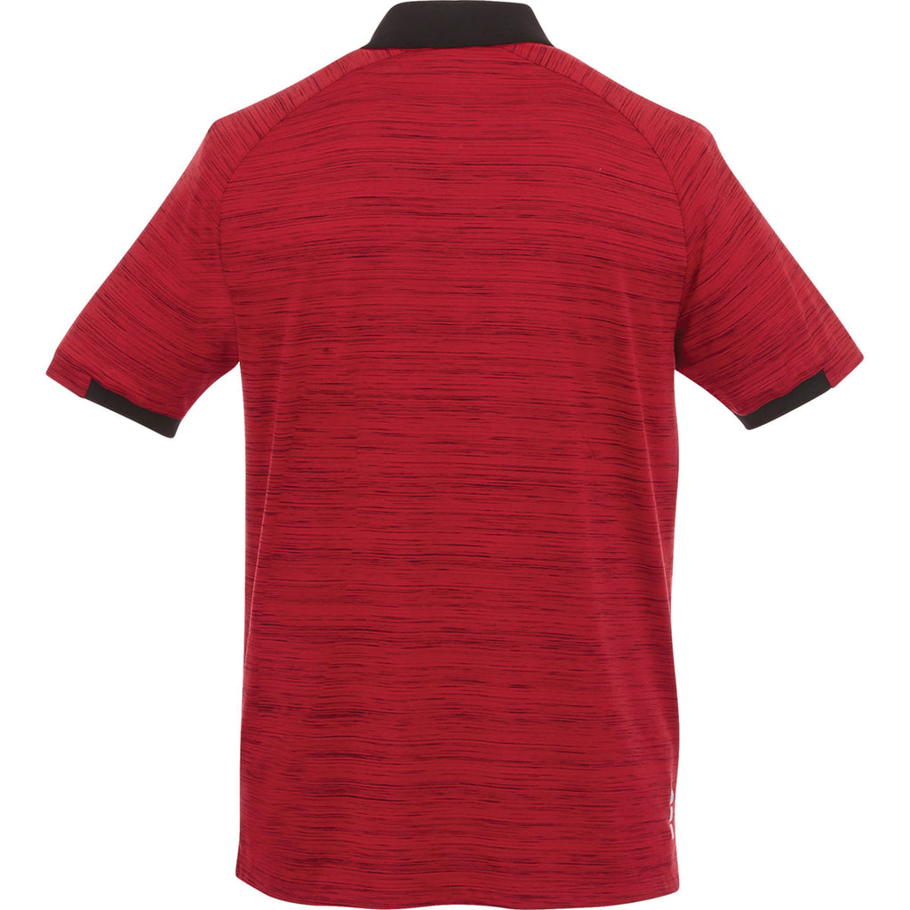 Elevate Men's Vintage Red Heather/Vintage Red Emory Short Sleeve Polo