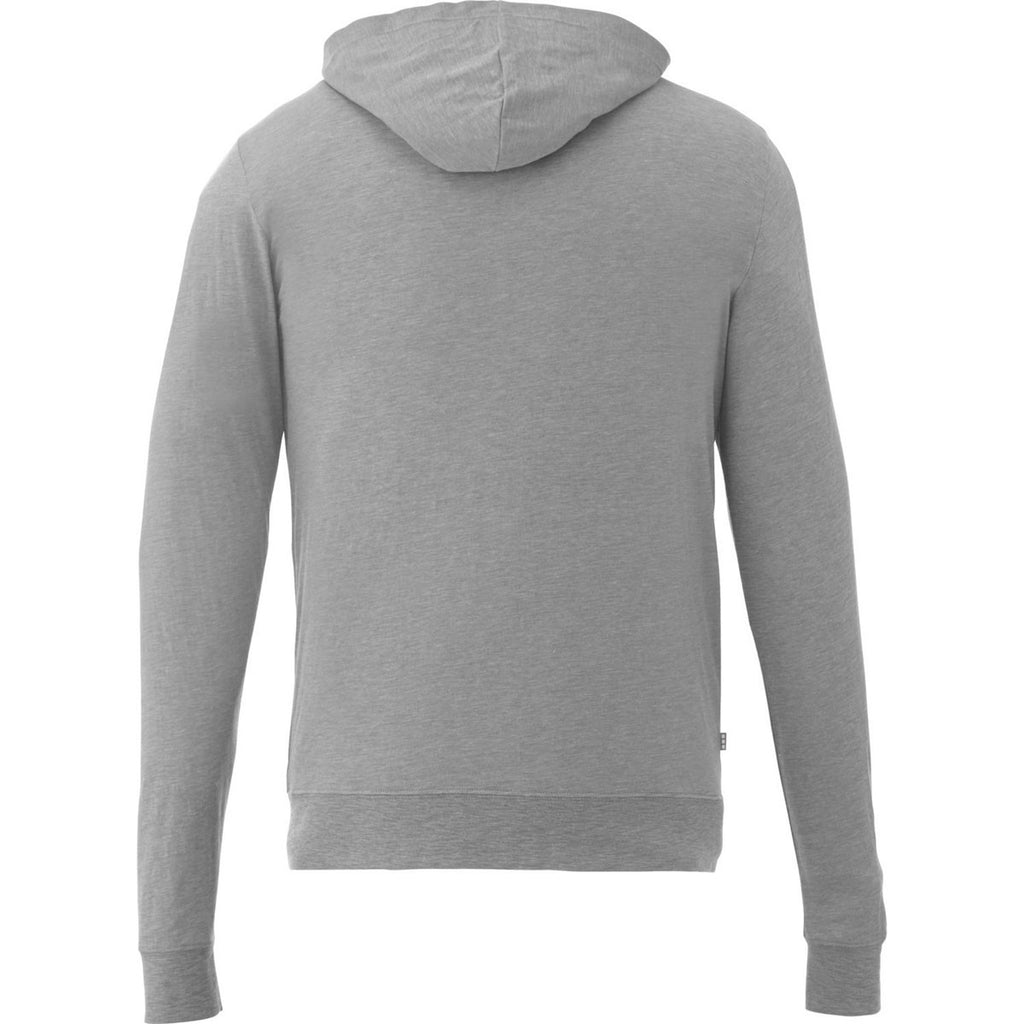 Elevate Men's Heather Grey Garner Knit Full Zip Hoodie