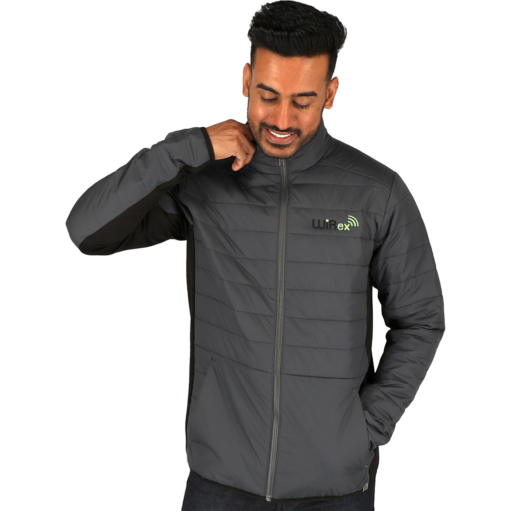 Trimark Men's Grey Storm/Black Geneva Eco Hybrid Insulated Jacket