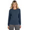 TravisMathew Women's Blue Nights Heather Long Weekend Crew