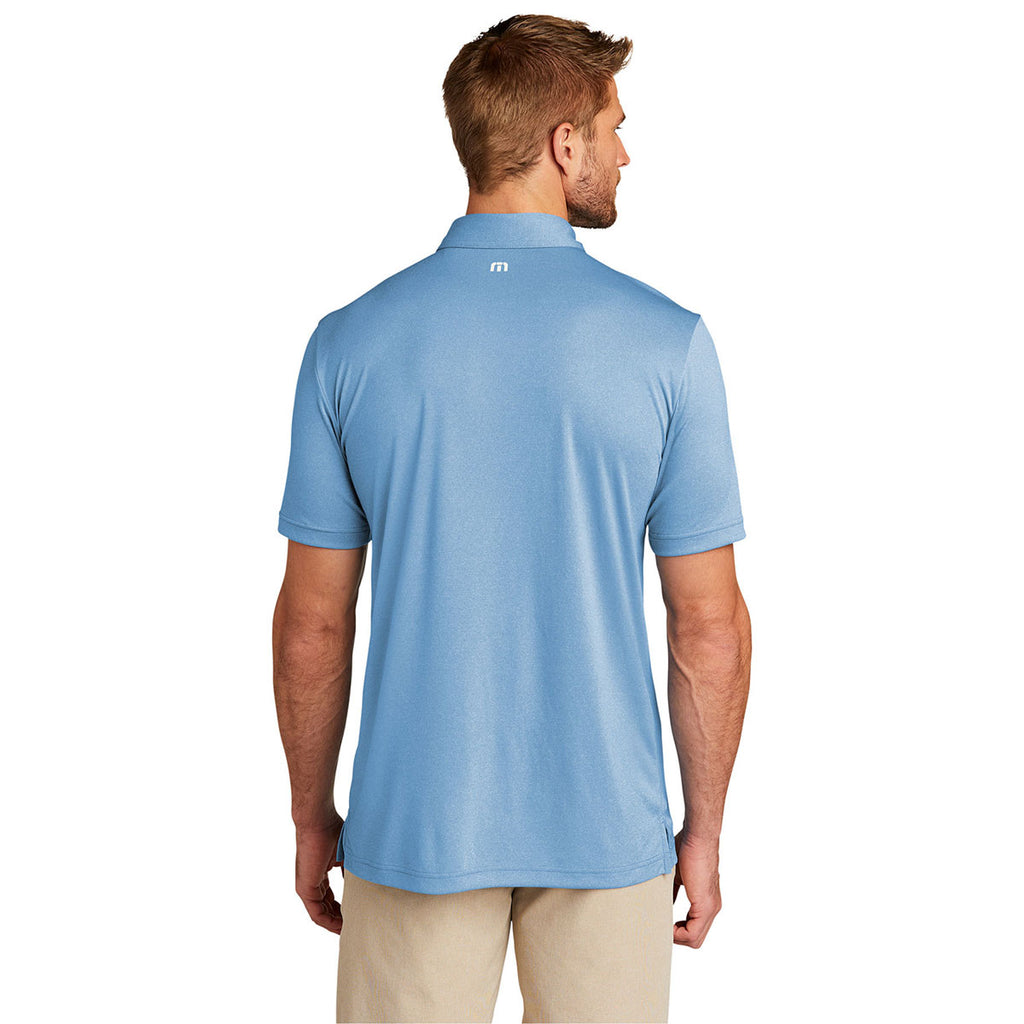 TravisMathew Men's Brilliant Blue Heather Coto Performance Polo