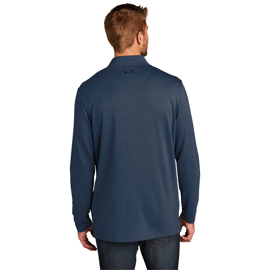 TravisMathew Men's Blue Nights Newport Full-Zip Fleece