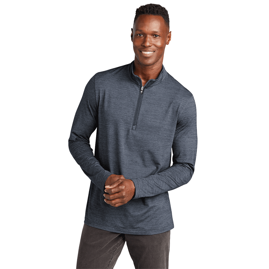 TravisMathew Men's Vintage Indigo Heather Crestview 1/4-Zip