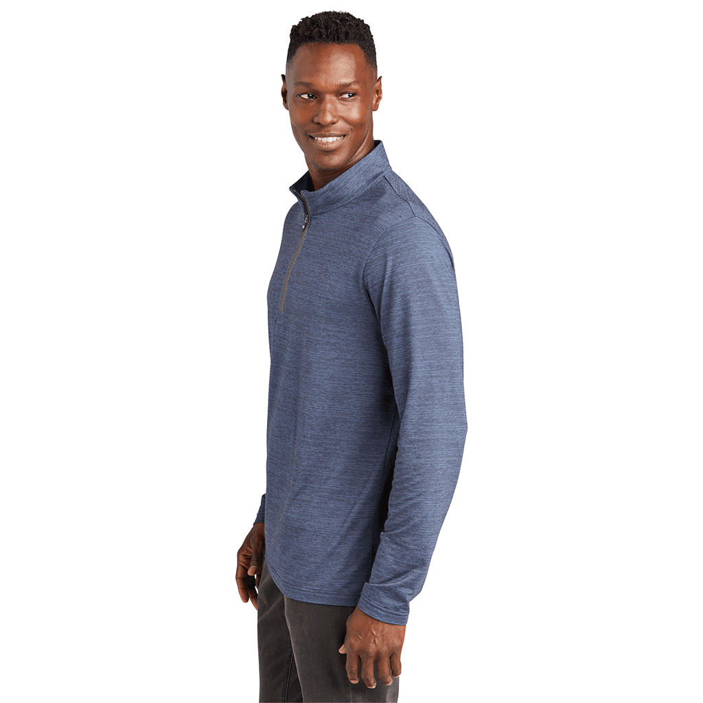 TravisMathew Men's Vintage Indigo Heather Crestview 1/4-Zip