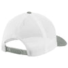 TravisMathew White/Heather Grey Cruz Colorblock Trucker Cap