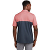 TravisMathew Men's Cardinal Heather/Blue Nights Sunset Blocked Polo