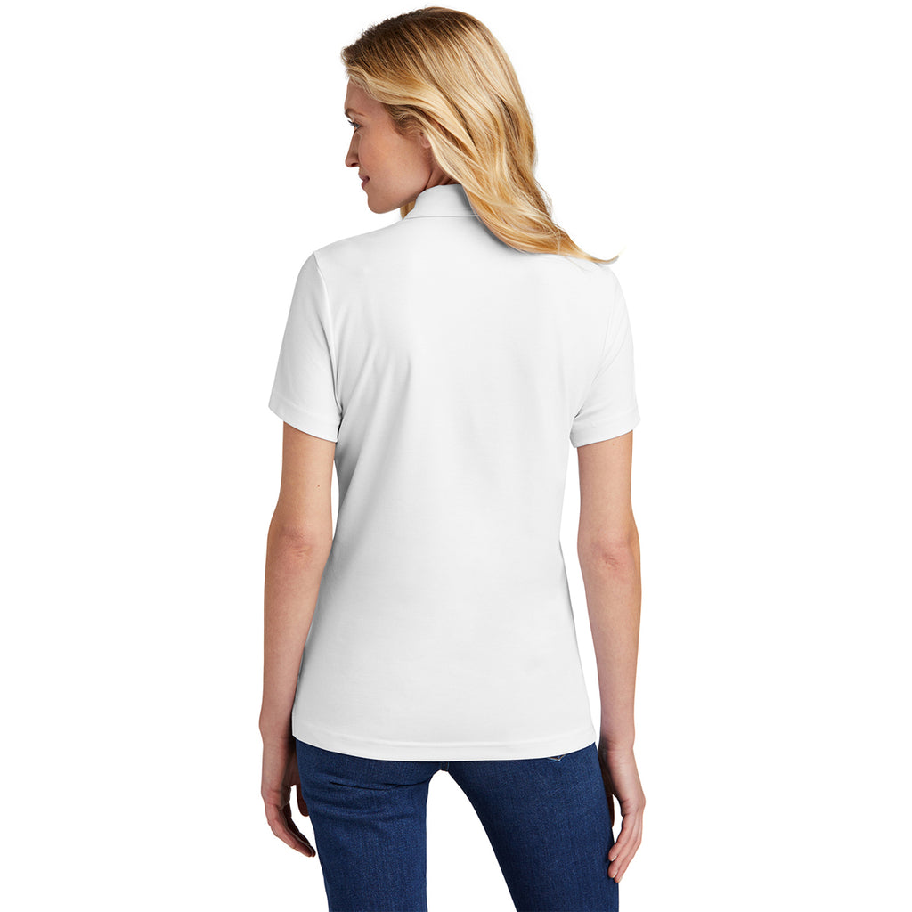 TravisMathew Women's White Oceanside Solid Polo