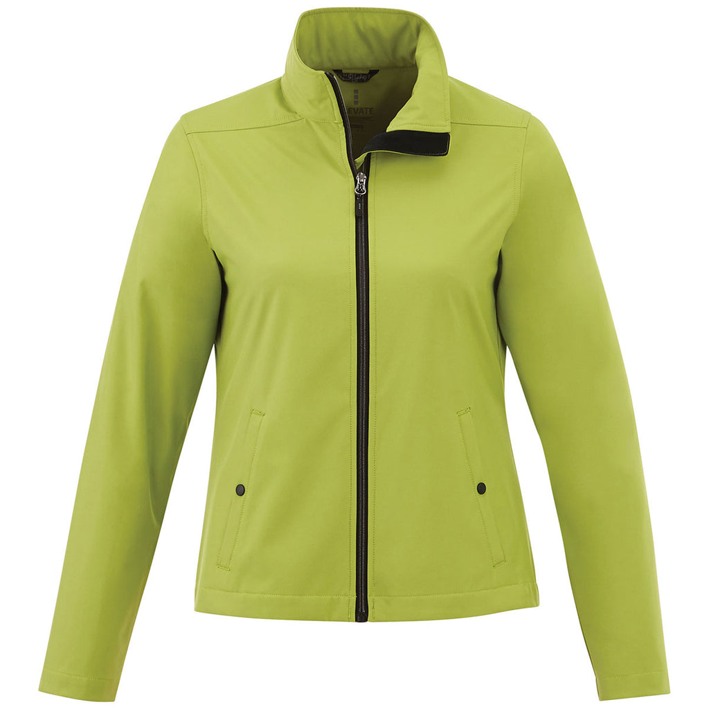 Elevate Women's Dark Citron Green Karmine Softshell Jacket