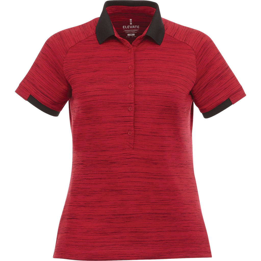 Elevate Women's Vintage Red Heather/Vintage Red Emory Short Sleeve Polo