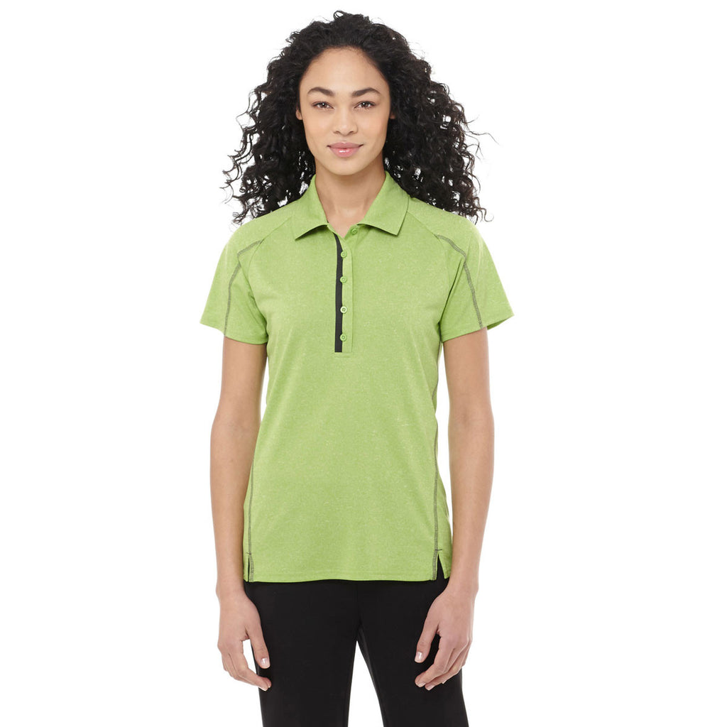 Elevate Women's Apple Heather Macta Short Sleeve Polo