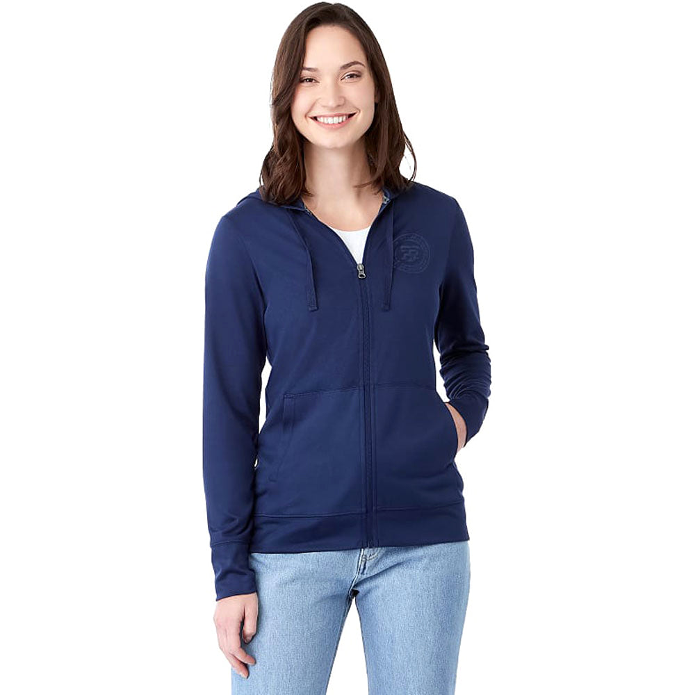 Elevate Women's Vintage Navy Lavar Eco Knit Full Zip Hoody