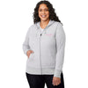 Elevate Women's Heather Grey Argus Eco Fleece Full Zip Hoody