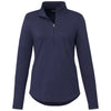 Elevate Women's Vintage Navy Rigi Eco Knit Quarter Zip