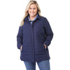 Trimark Women's Vintage Navy Porter Eco Insulated Lightweight Shacket