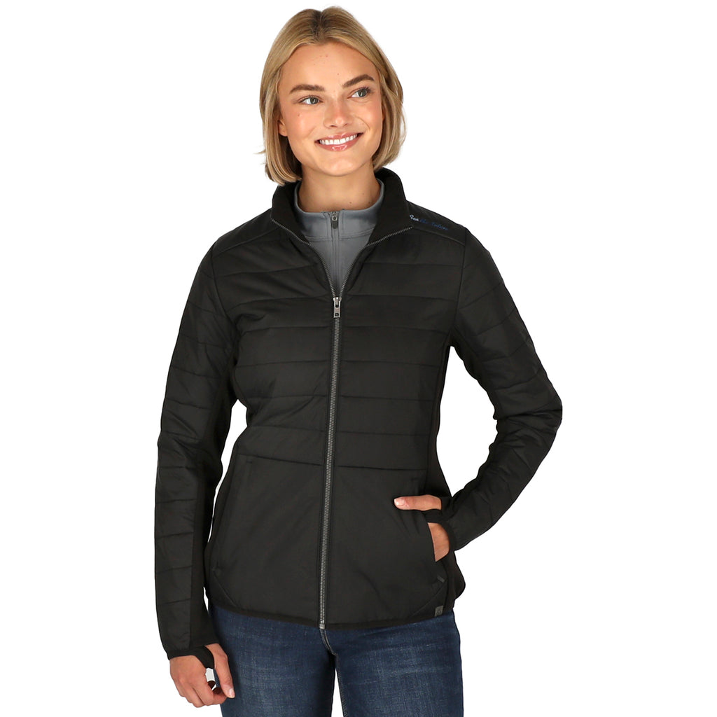 Trimark Women's Black/Black Geneva Eco Hybrid Insulated Jacket