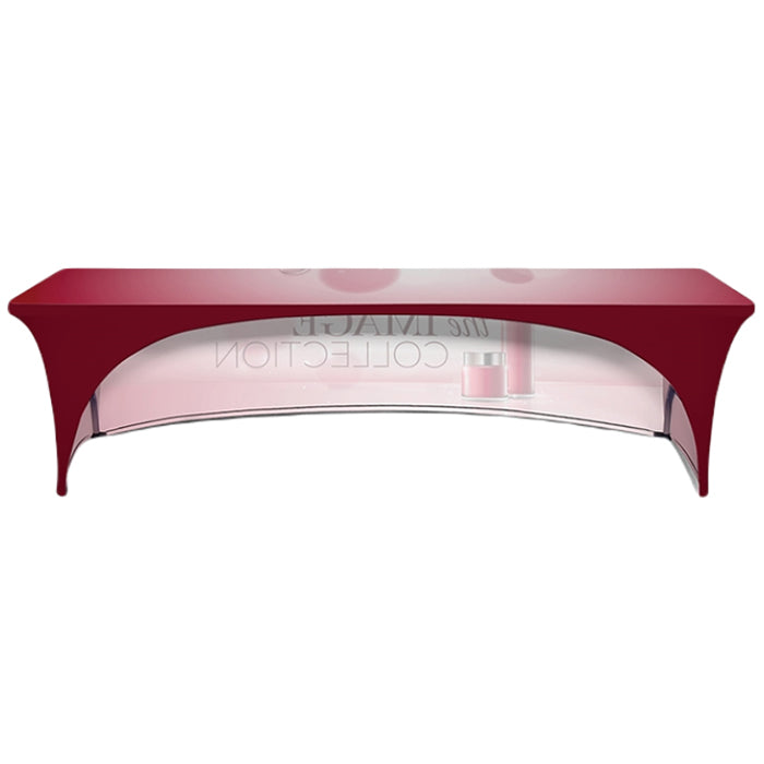 DisplaySplash Multi-Colored 8' Stretch Open Back Table Cover