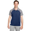 Team 365 Men's Sport Dark Navy/Sport Graphite Command Snag-Protection Colorblock Polo