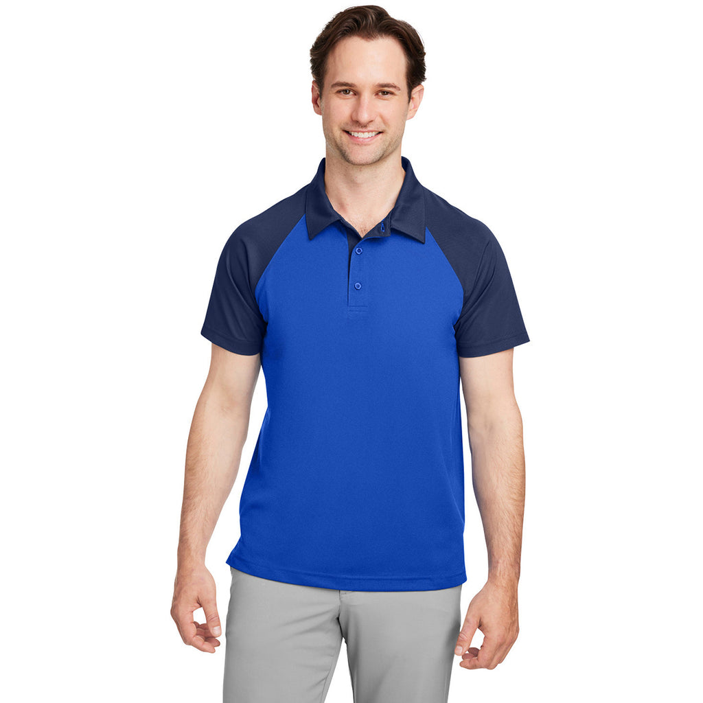 Team 365 Men's Sport Royal/Sport Dark Navy Command Snag-Protection Colorblock Polo