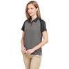 Team 365 Women's Sport Graphite/Black Command Snag-Protection Colorblock Polo