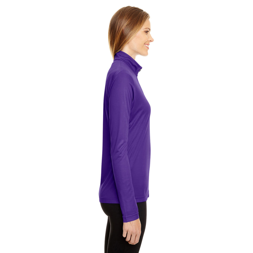 Team 365 Women's Sport Purple Zone Performance Quarter-Zip