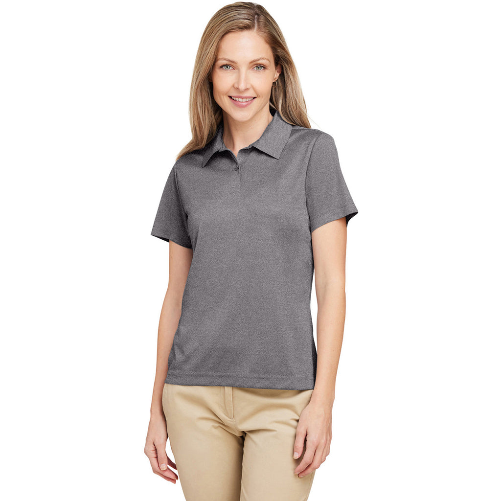 Team 365 Women's Dark Grey Heather Zone Sonic Heather Performance Polo